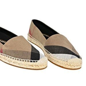 BURBERRY HODGESON CHECK CANVAS Espadrille